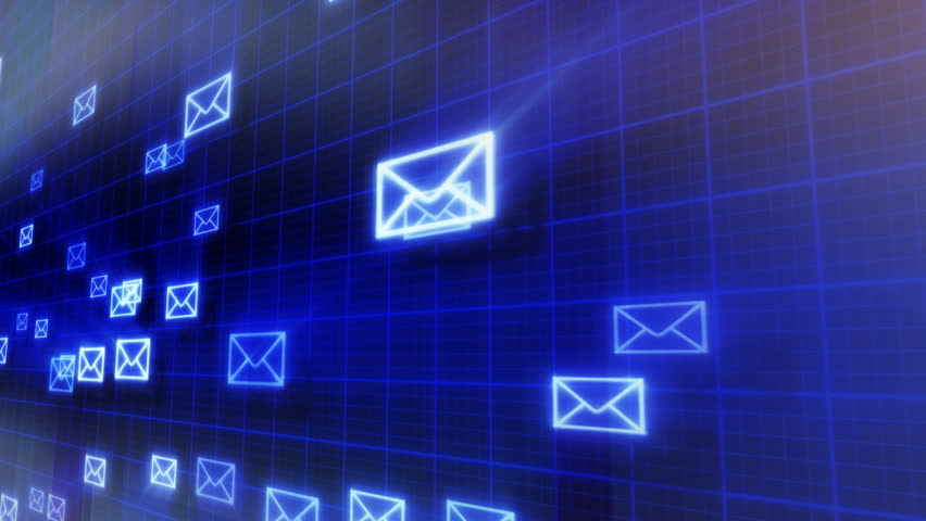 seamless loop background flying mails