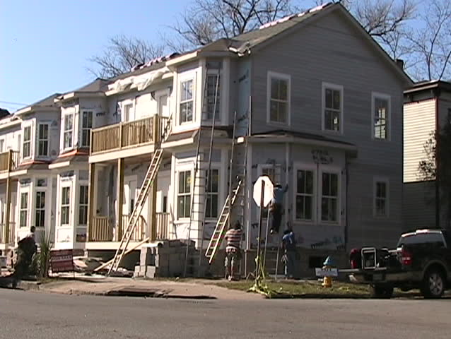 Mexican Workers doing inner city construction in Savannah
