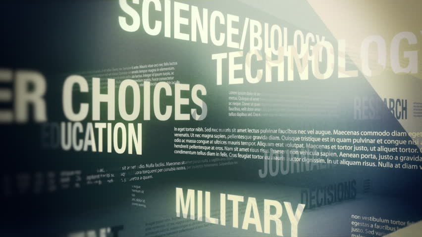Career Choices Related Words Background Loop