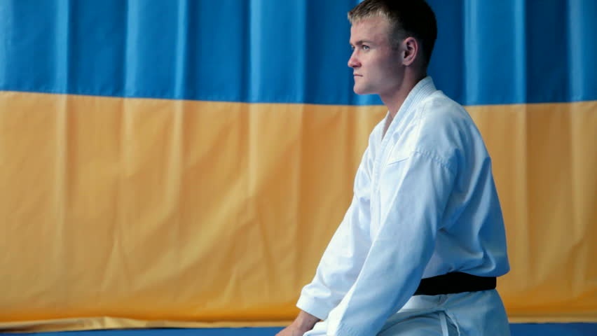 Karate Artist focuses before the fight