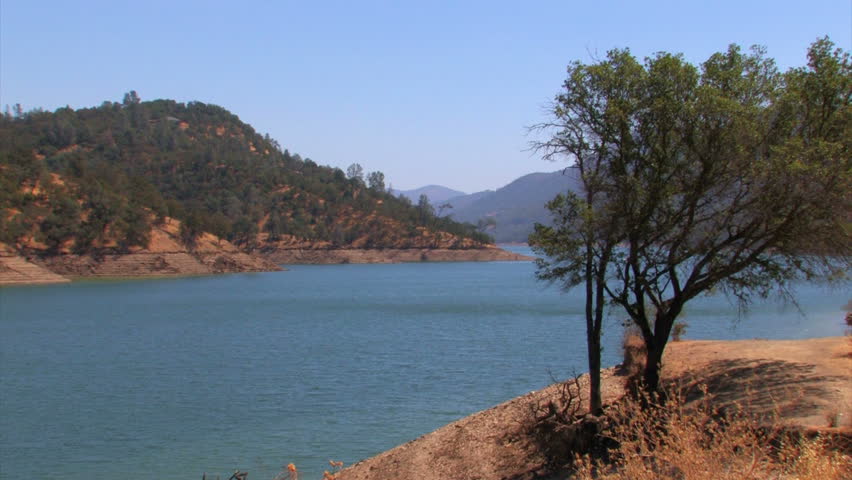 Man made lake near Chinese Camp, California. The lake was made to be used as water reservoir for San Francisco 