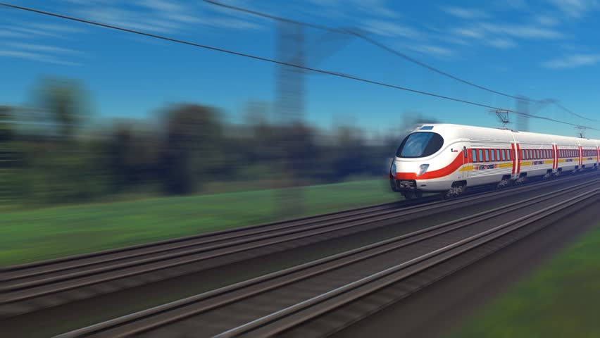 Modern high speed passenger train