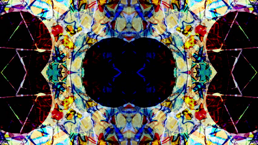 abstract montage made from images of ceramic tiles in Antoni Gaudi's Park Gaell, barcelona, spain