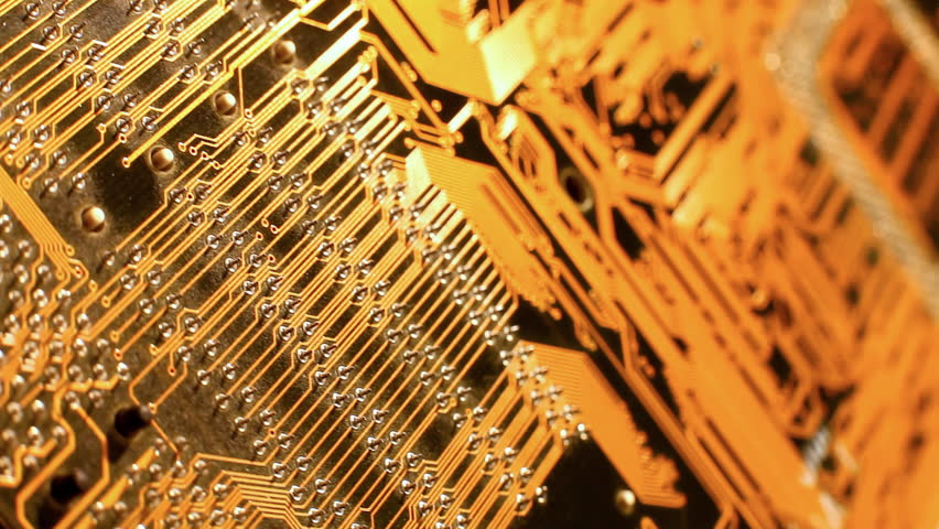 Mainboard view closeup electronic scheme