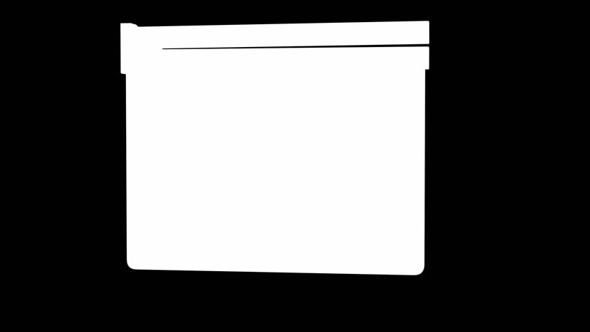 Action. Clapping film clapper with studio light. Alpha channel is included