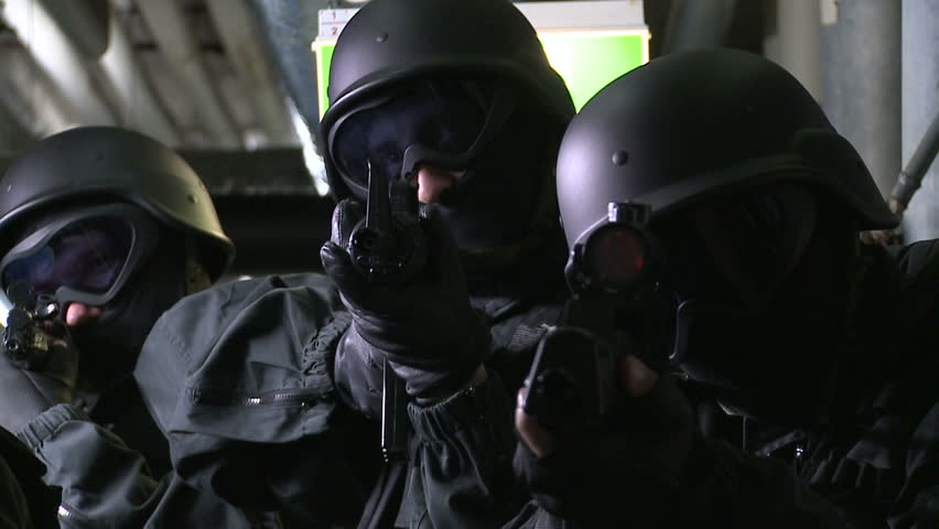 Special Forces aiming at cam
