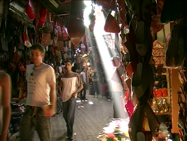 Activity in the souks of Marrakesh, Morocco.