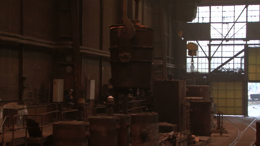 liquid steel metal iron in factory