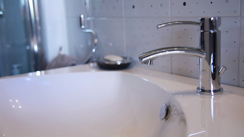 Man washing his hands