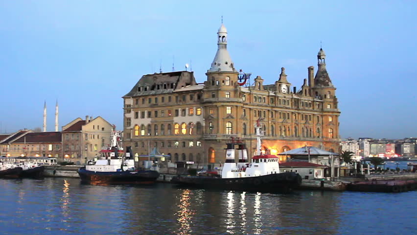 ISTANBUL - NOVEMBER 29:  Haydarpasa Central Station on November 29, 2010 in Istanbul. is a major intercity rail station and transportation hub in ÃÂ°stanbul. HaydarpaÃÅ¸a Terminal is the busiest rail terminal in Turkey and the Middle East.