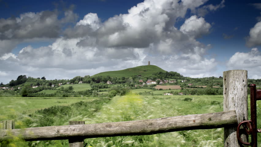 Timelapse of clouds over Glastonbury Tor, Somerset, England