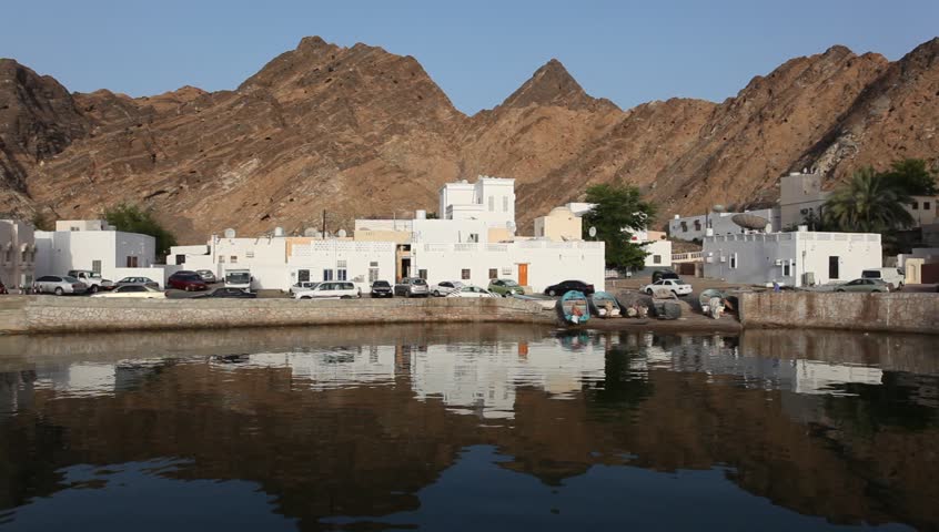 Buldings in Mutrah, the old part of Muscat, Oman