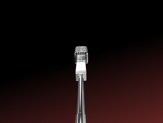Microphone with motion. Alpha channel include. 
