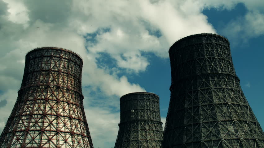 coal-burning power plant - two shots