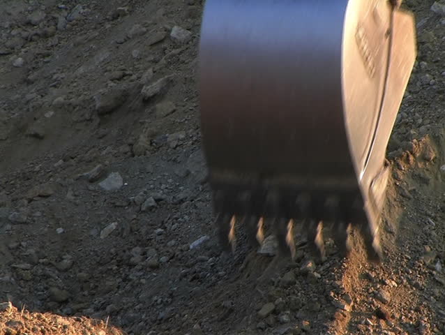 Construction Worker Operating Tracked Crawler - audio from external microphone.