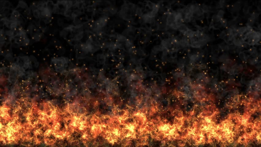 Flame and Smoke Loop, with Alpha Channel - HD1080