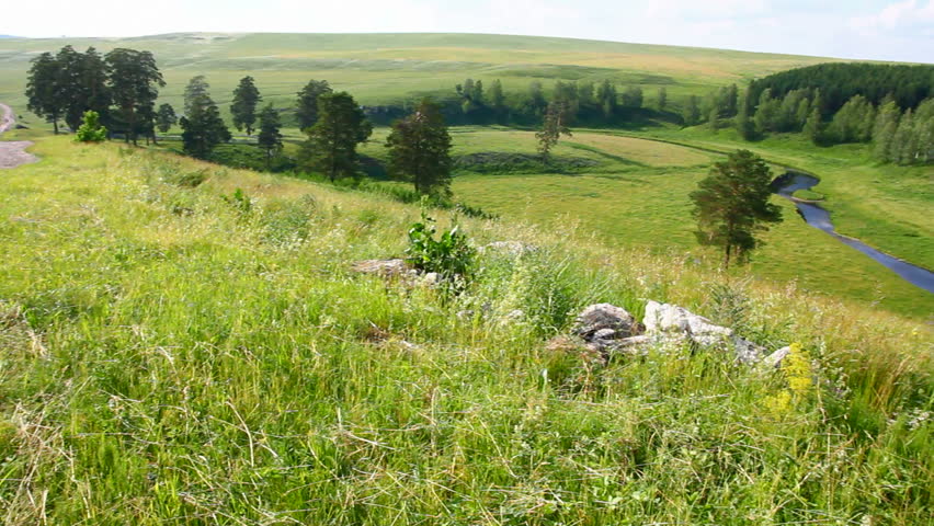 hills summer landscape in Russia Ural