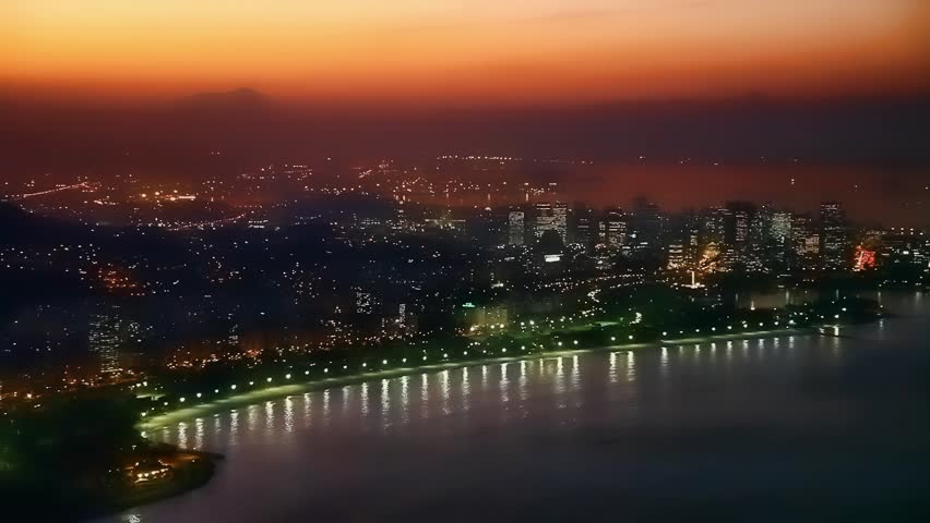 Beautiful sunset in Rio de Janeiro Brazil 