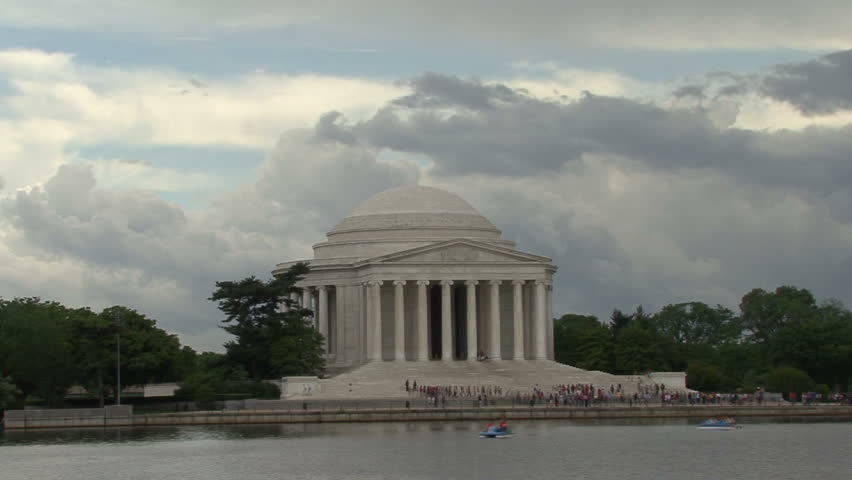Timelapse footage of the Jefferson Memorial
