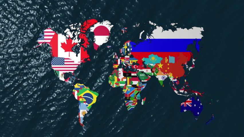 Australia 3D Flag World Slow Zoom no Clouds	