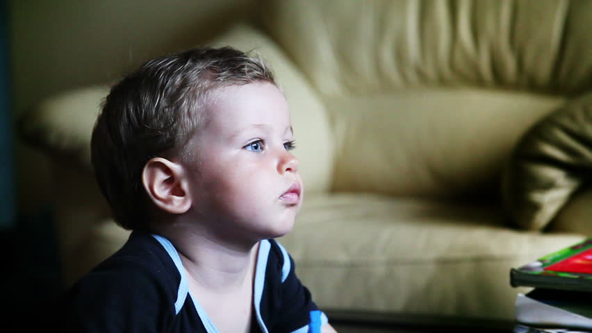 Baby Boy with Blue Eyes from Profile