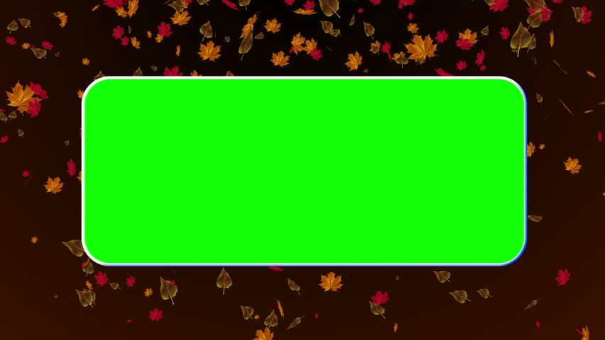 Happy Thanksgiving animation with GreenScreen and falling leaves in the BG. Use chroma key to remove green and use your footage. Can be looped in an editing software by using dissolve. 