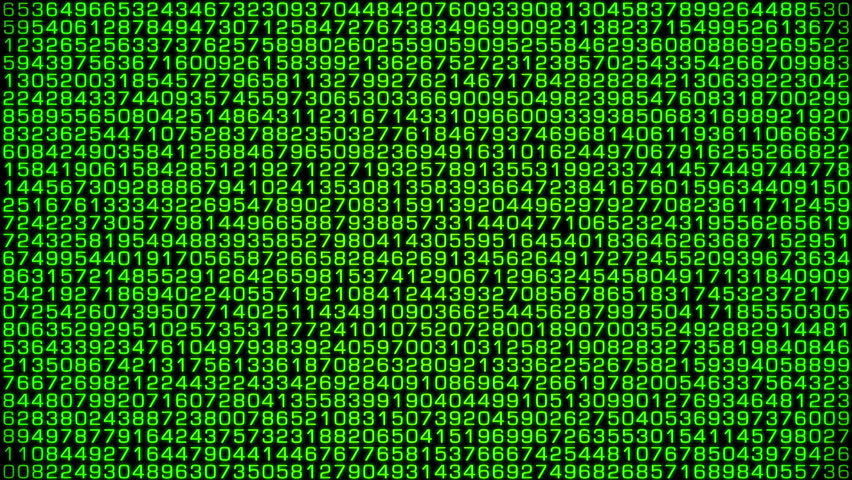 Numbers in decimal numerical system random calculations.Unique design.