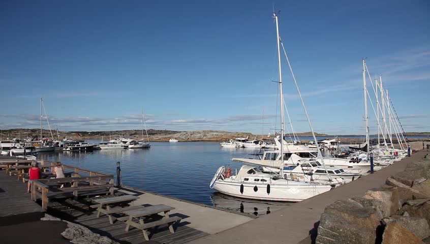 Marina and boats at Verdens Ende, Norway - Full HD