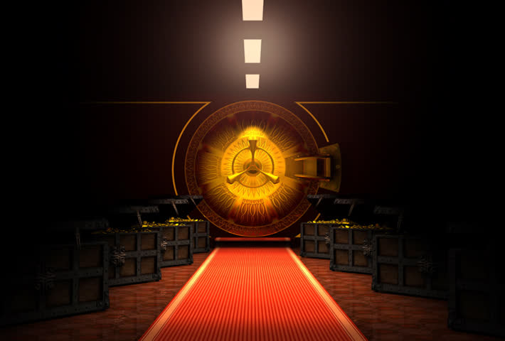 Opening of the vault door. The Alpha Channel is included.