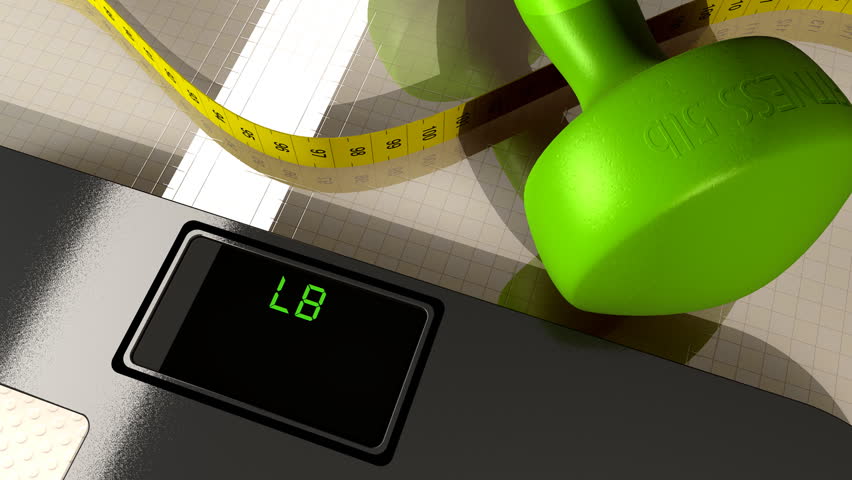 Two 3D animated clips here; one for the weight counter going down (and showing a smile face) and one clip where the weight count goes up and leads to a sad face. Rendered in HD.