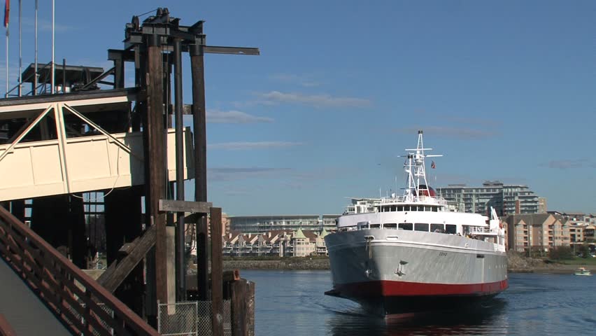 VICTORIA, CANADA - CIRCA SEPTEMBER 2010: Water taxi in harbor Victoria, British Columbia, Canada.