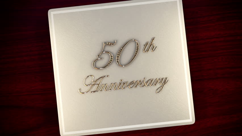 Tell your story with this 50th Gold anniversary leather album with diamond inlays that opens and closes. 25th anniversary also available in the series