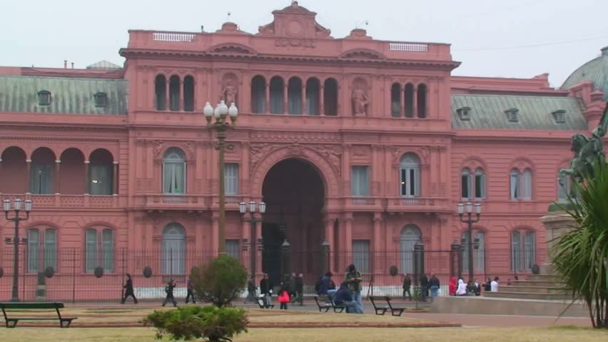La Casa Rosada (Spanish for 'The Pink House'), Buenos Aries, Argentina, officially known as the Casa de Gobierno ('Government House') or Palacio Presidencial