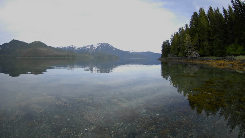 Time lapse of the tide retreating on Pond Island next to Kelp Bay off of Baranof Island in Southeast Alaska.