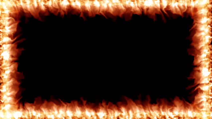 Fire Frame Motion Background (seamless Loop) HD 1080p Stock Footage
