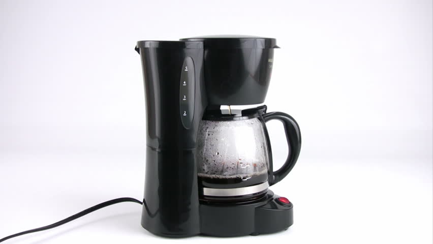 Timelapse of brewing a pot of coffee.