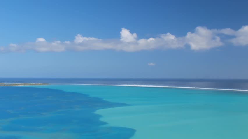 Time Lapse Clouds over Maupiti Lagoon, French Polynesia 