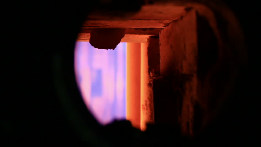 Pink lights from gas combustion chamber