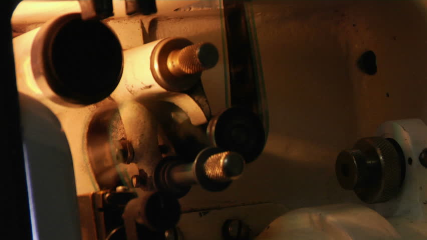 Film spools quickly through a projector