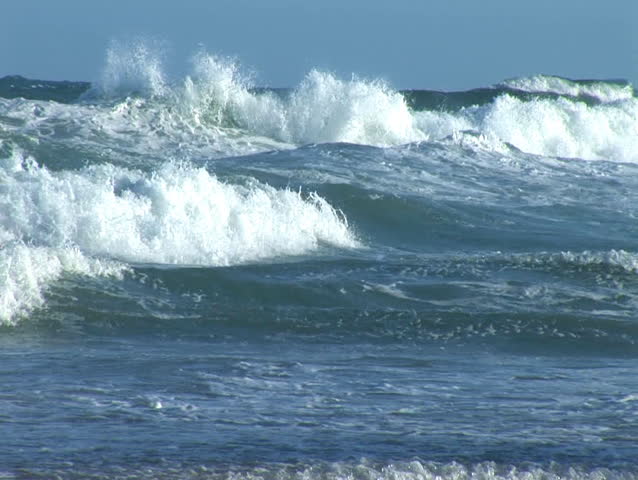 Close Up Waves Rough Sea