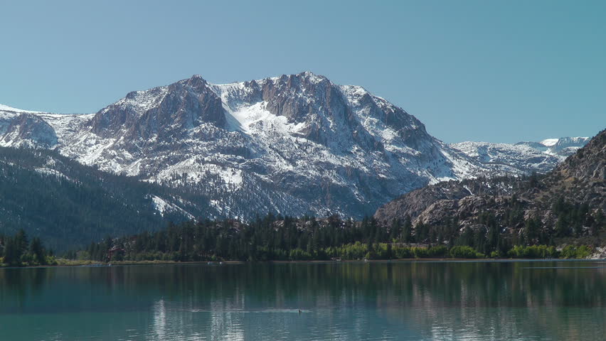 June Lake with Carson Peak in the distance in eastern Sierra Nevada mountains, California