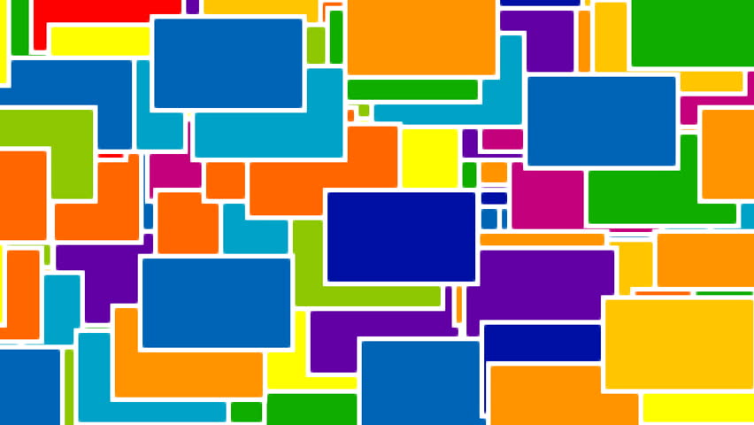 Animated moving colored rectangles usable for background. (HD720/30fps).