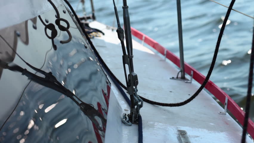 Rigging on yacht