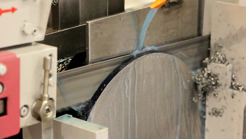 Water cools down a metal in a cutter