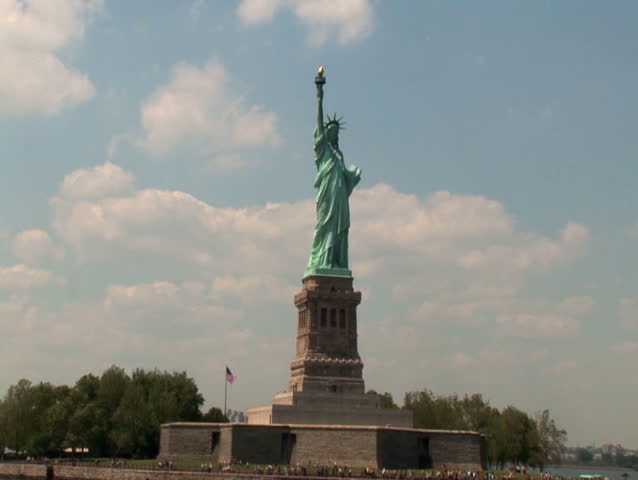 Wide of Statue of Liberty New York