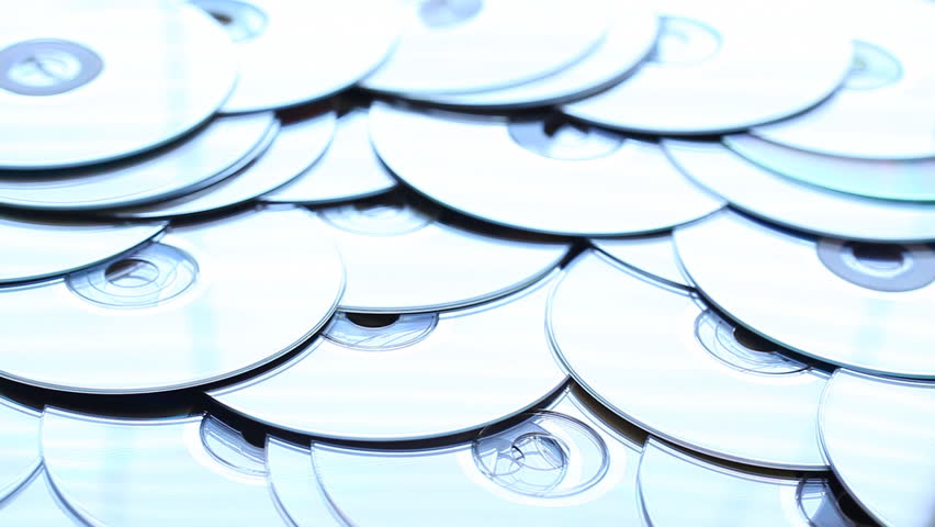 Recordable compact discs in an array