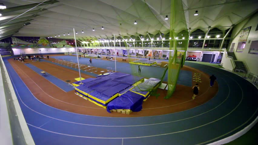People at stadium of Moscow State University of Physical Education, on November 24, 2010 in Moscow, Russia. Among graduates of this University of more than 140 Olympic champions.