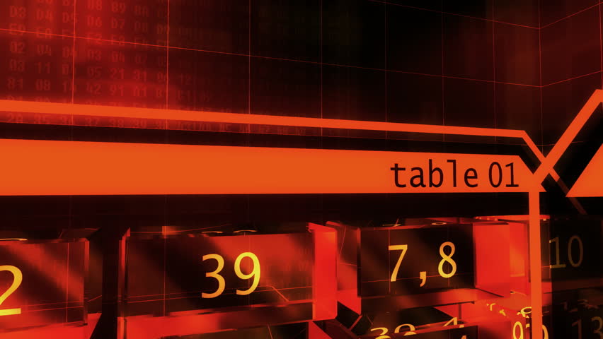 3D futuristic software spreadsheet layout