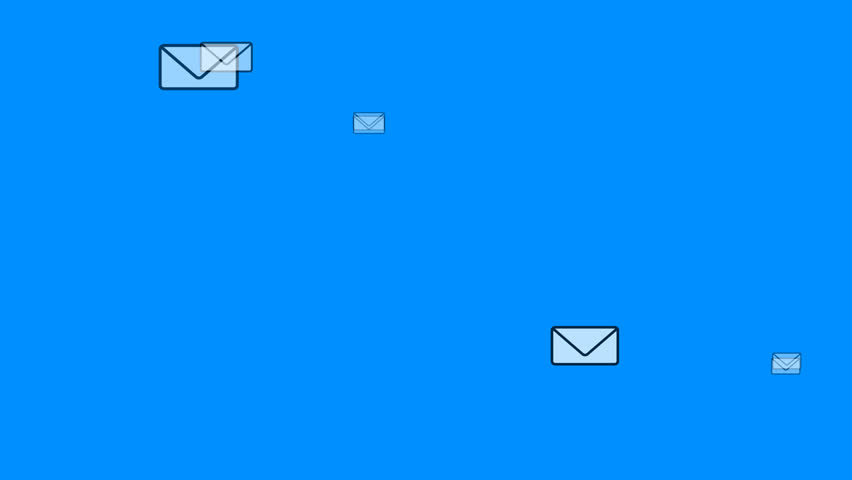 Mail Flying Email Envelopes