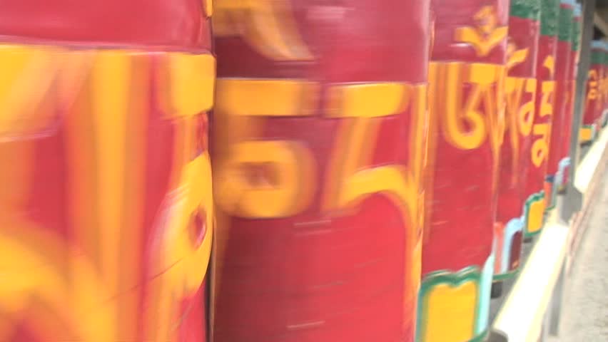 Colorful Buddhist Mantras (Prayer Wheel)